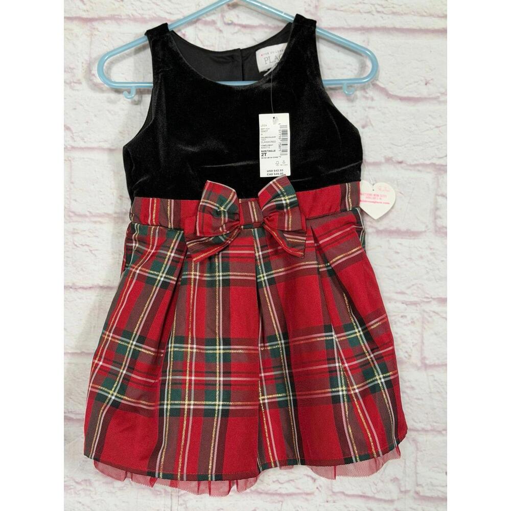 The Children's Place 2T Plaid Holiday Dress NWT